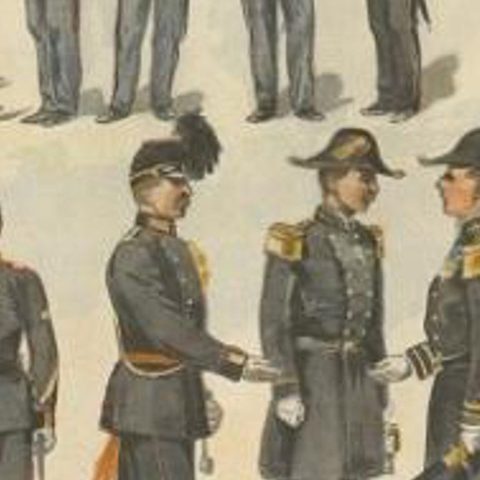 Midshipmen, Cadets and Instructors of the Dutch Navy '1808-1898', ca.1900, close-up 2