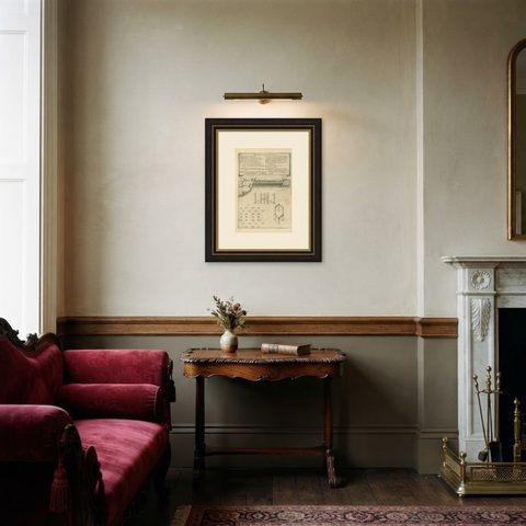 Duke of Parma’s 1585 Ship Bridge Plan: Siege of Antwerp Engineering Print, shown framed in a room