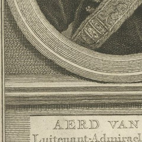 Dutch Naval Leaders, Florisz, Sweers, and Van Nes, c.1750 Copper Engravings, close-up 1