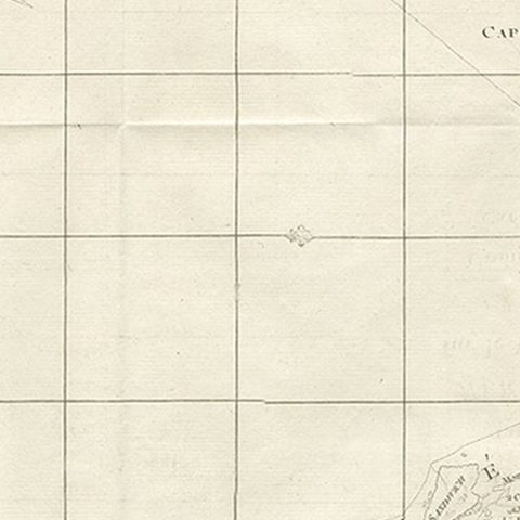 Antique Chart of the Voyage of Captain Cook by Benard, 1780, close-up 2