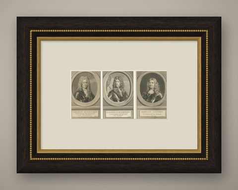 Naval Commanders of Zeeland, Gelein & Kornelis Evertsen, Adriaan Bankert, c1750, shown framed