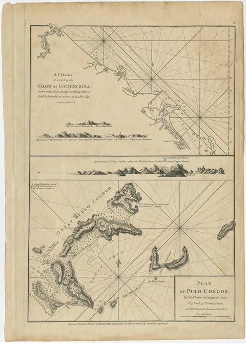 Chart of the Coast of Cochinchina' and 'Plan of Pulo Condor', Vietnam, 1778, view 2
