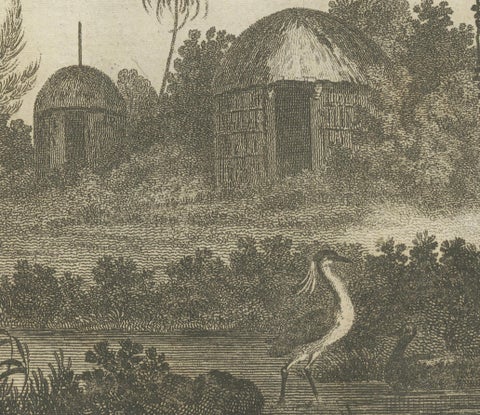 Serene Daily Life in New Caledonia: A Captured Moment from Cook's Voyages, 1784, close-up 1