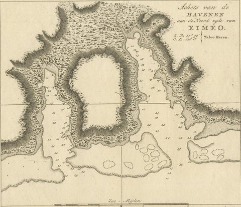 Antique Map of the Harbour of Taloo by J. Cook, 1803, view 4
