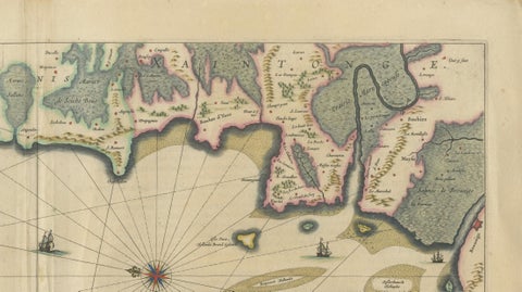Blaeu Map of Île de Ré & Oléron, La Rochelle Coast France, c.1642, close-up 6