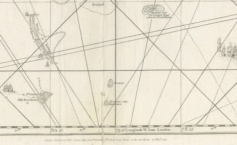 Navigational Chart of Jamaica, Cape Gracias a Dios, and the Mosquito Coast, 1775, close-up 3