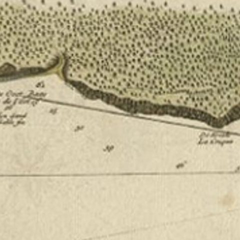 Juan Fernandez Island Map, Antique Chilean Chart circa 1750, close-up 1