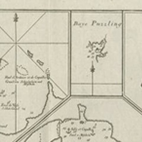Antique Chart of CAP Providence and Other Charts by Hawkesworth, 1774, close-up 1