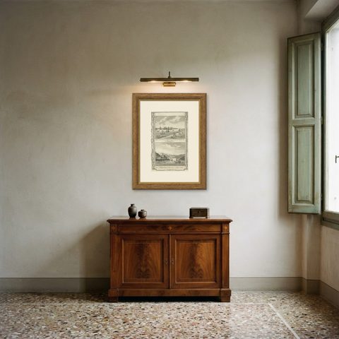 1784 View Of Portsmouth Harbour And Dartmouth Castle By Walpoole, shown framed in a room