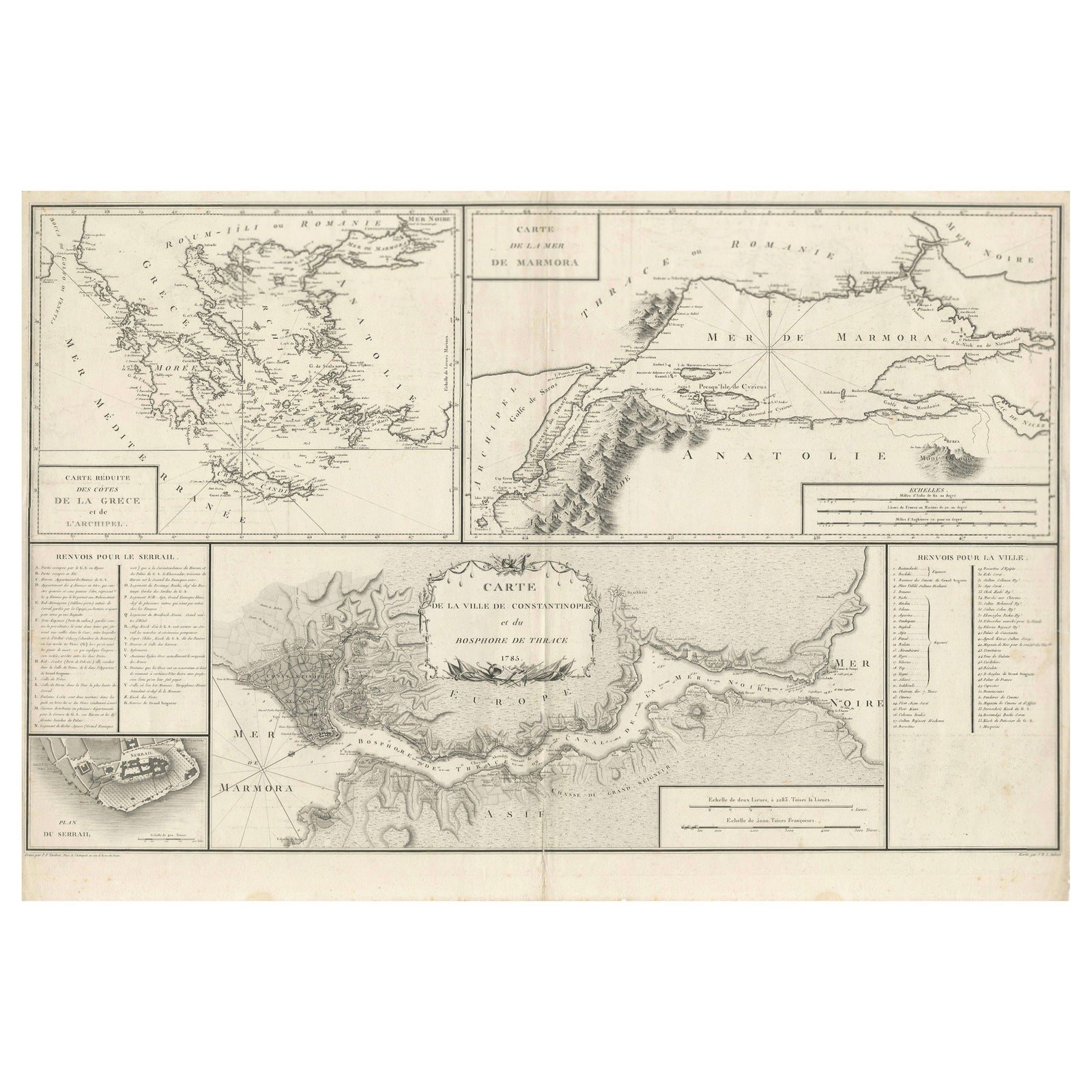Map of Constantinople, Bosphorus, the Coasts of Greece and the Archipelago, 1785