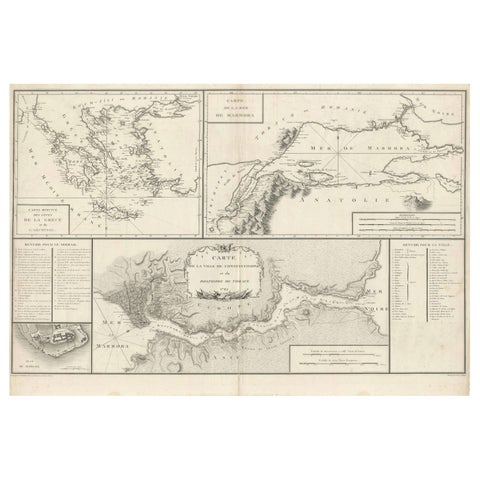 Map of Constantinople, Bosphorus, the Coasts of Greece and the Archipelago, 1785