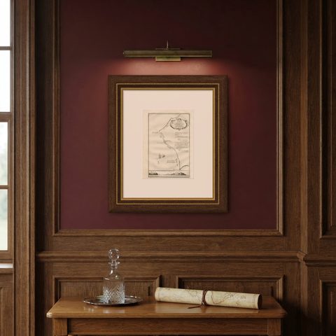 Antique Map of the Coast of Cape Verde by J. Van Der Schley, circa 1750, shown framed on a wall