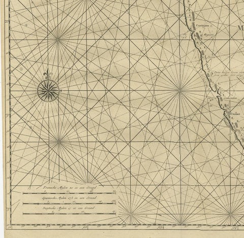 Antique Map of Malabar Coast by Valentijn, 1726, view 3