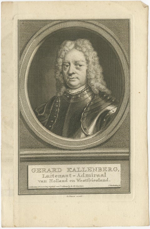 Set of Three Dutch Naval Portraits, Kortenaer, Kallenberg, and Van Nes, c.1700s, view 3