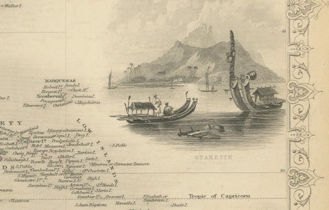 Map of Polynesia Highlighting Cultural Landscapes and Maritime Activities, 1851, close-up 3
