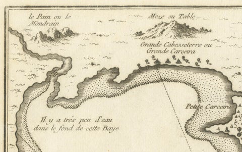 Mozambique Bay, French Naval Sea Chart by Bellin, c.1765, close-up 3