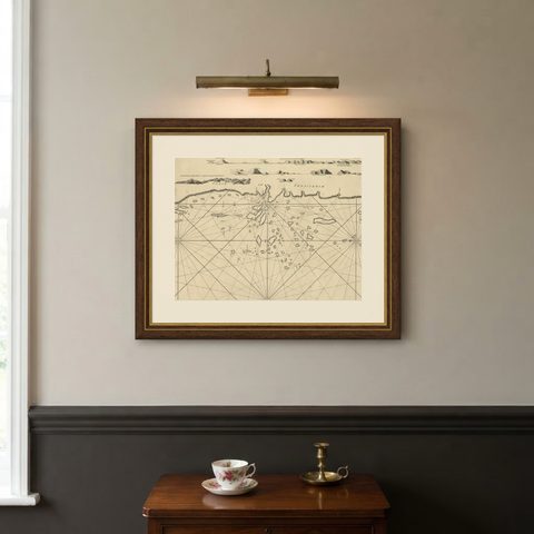 Old Sea Chart of the Tenasserim area, Myanmar 'Burma' in South East Asia, c.1790, shown framed on a wall