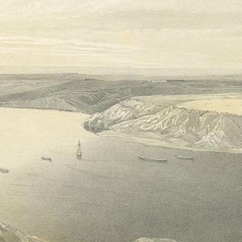 Antique Print of the Harbour of Sebastopol 'Crimean War' by W. Simpson, 1855, close-up 2