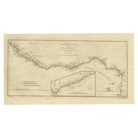 Map of the African Coast, Gulf of Guinea, from Sierra Leone to Gabon, 1788