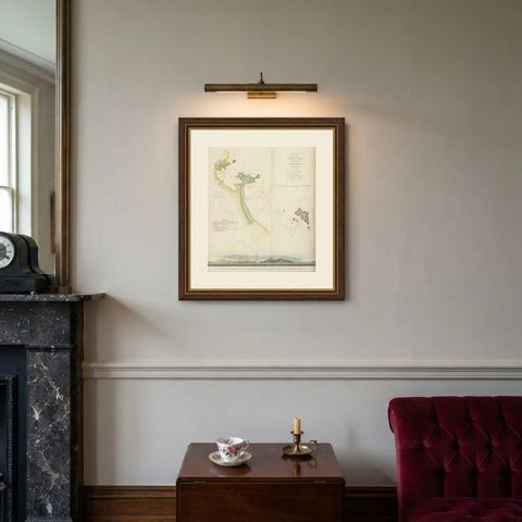Map of the Vietnamese Coast, Centered on Turon Harbor 'Da Nang Area', 1796, shown framed on a wall