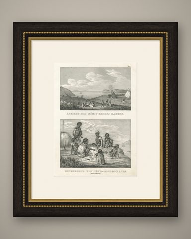 Scenes from King George's Harbour, New Holland (modern-day Australia), 1836, shown framed