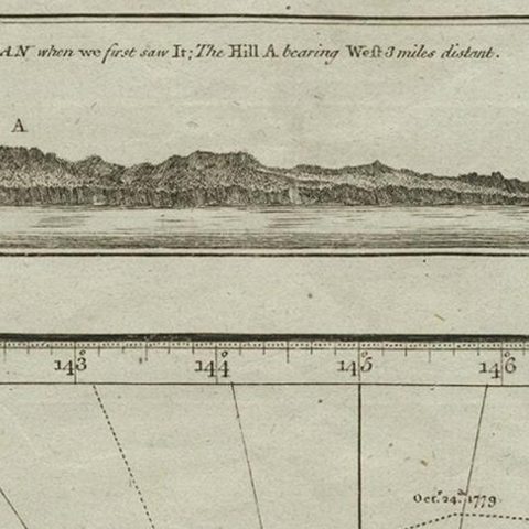 Old Map of the East Coast of Honshu with an Inset, Japan, c.1785, close-up 2