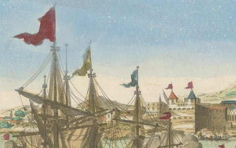 Naval Battle Off St. François (Campeche, Mexico), ca. 1780, close-up 2