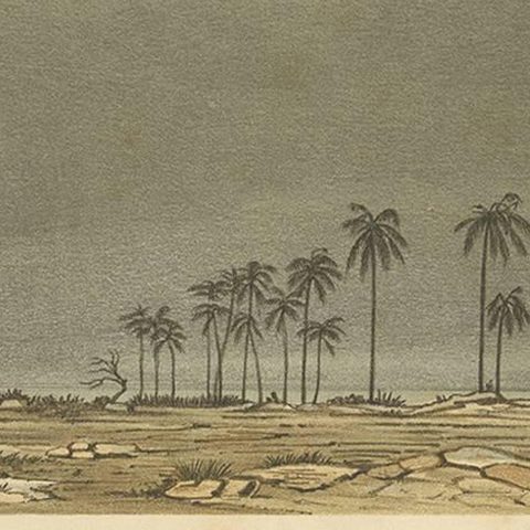 Antique Print of a Lighthouse in the Sunda Strait by M.T.H. Perelaer, 1888, close-up 1