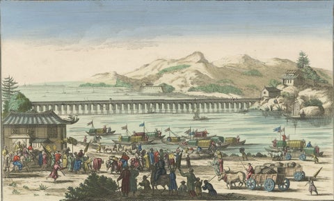 Rare Early View of the Harbour of Peking or Beijing, Capital of China, close-up 2