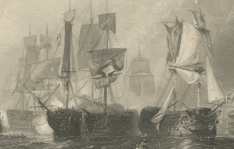The Battle of Trafalgar, Admiral Nelson & British Fleet, 1805, close-up 6