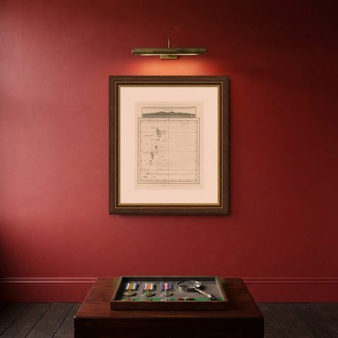 Map of the East Coast of Hanshu or Honshu & a View of the Japanese Coast, 1803, shown framed on a wall
