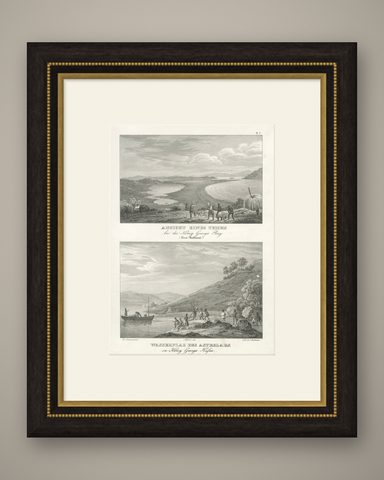 Evocative Scenes from King George's Harbour (modern-day Albany, Australia), 1836, shown framed