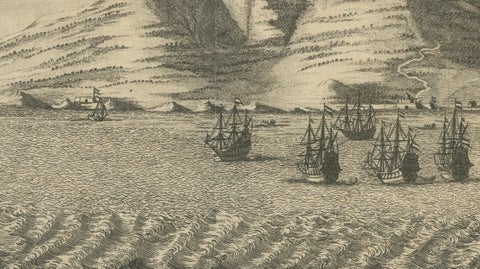 The Cape of Good Hope, VOC Anchorage and Table Mountain, c.1750, close-up 3