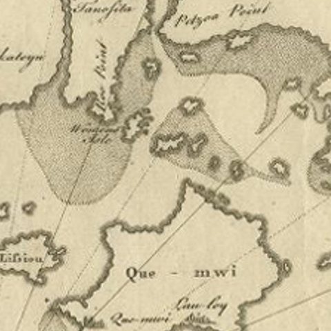 Antique Map of the Bay of Cordes and Surroundings by Hawkesworth, 1774, close-up 1