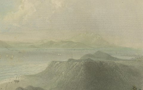 Tranquil View of The Solway from Harrington Harbour in England, 1841, close-up 4