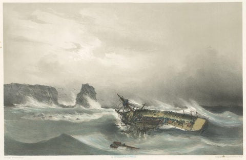 Antique Ship Print 'La Bellone' by Durand-Brager, circa 1850, view 2