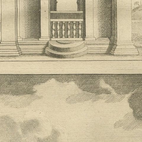 Antique Print of the Coromandel Coast in India, 1726, close-up 4