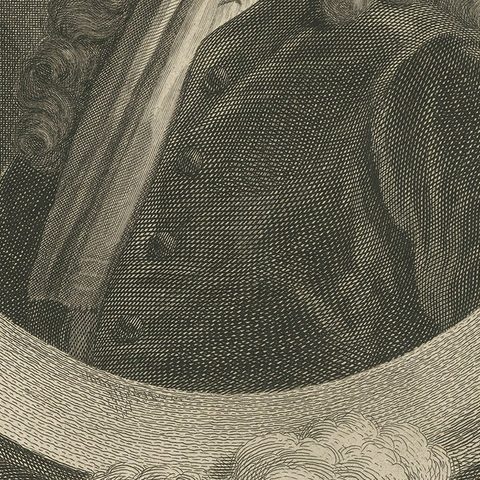 Antique Portrait of Fleet Admiral of George Byng, 1st Viscount Torrington, 1750, close-up 2