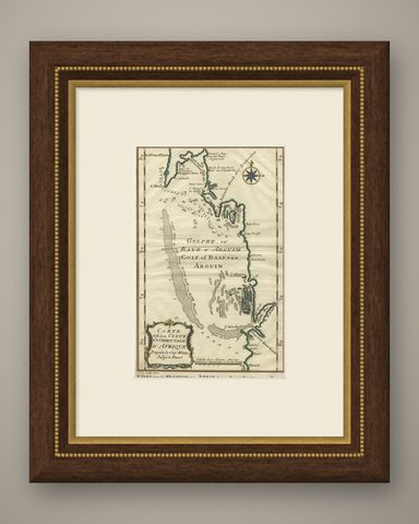 Bay of Arguin, West Coast of Africa from Cape Blanco to Tanit, Africa, 1747, shown framed