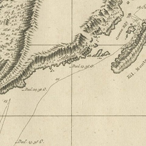 Original Chart Showing the Region between Cape Grenville and Cape Suckling, 1803, close-up 3