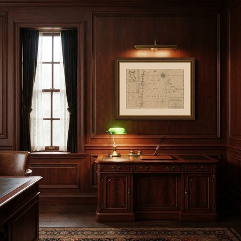 Map of the Mozambique and Tanzania Coast & Inset Map of Anjouan Island, ca.1700, shown framed in a room
