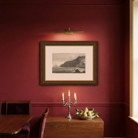 Final Voyage: The Death of Captain Cook at Kealakekua Bay, Hawaii, 1779, shown framed on a wall