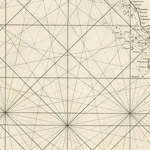 1745 Antique Coastal Map of West Sumatra by J. Mannevillette, close-up 1