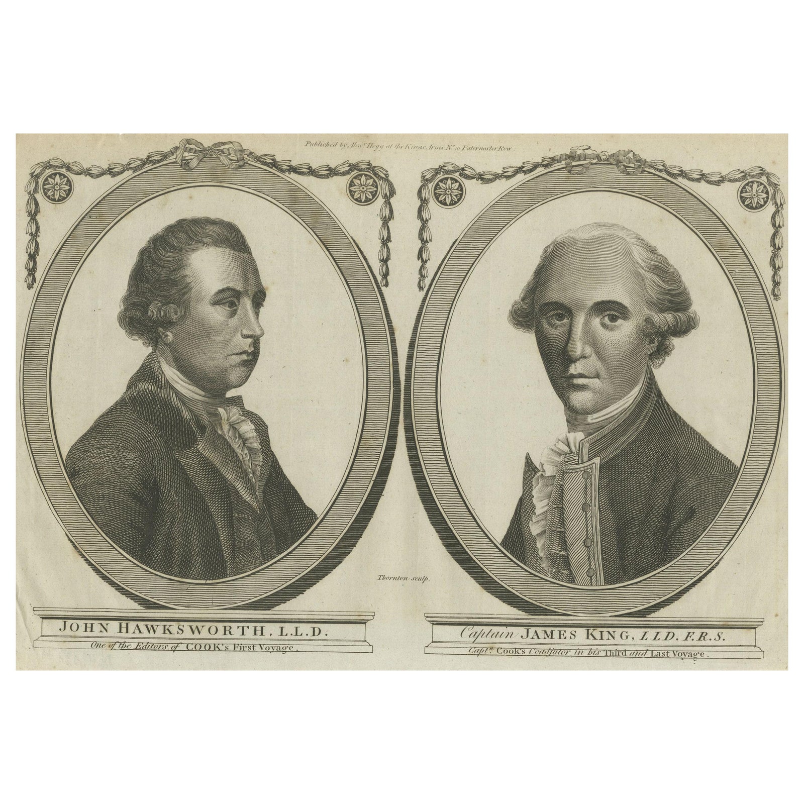 Engravings of Hawkesworth & Captain James King: Chroniclers of Capt. Cook, 1784