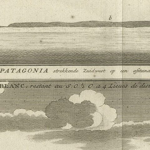 Antique Print with Views of Cape Blanco on the Patagonia / Argentina Coast, 1749, close-up 3