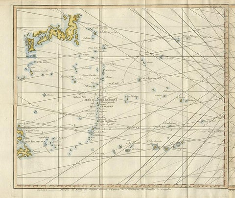 Antique Chart of the Mid-Pacific Ocean by Anson, c.1784, view 2
