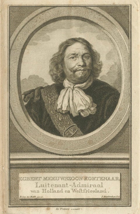 Set of Three Dutch Naval Portraits, Kortenaer, Kallenberg, and Van Nes, c.1700s, close-up 3