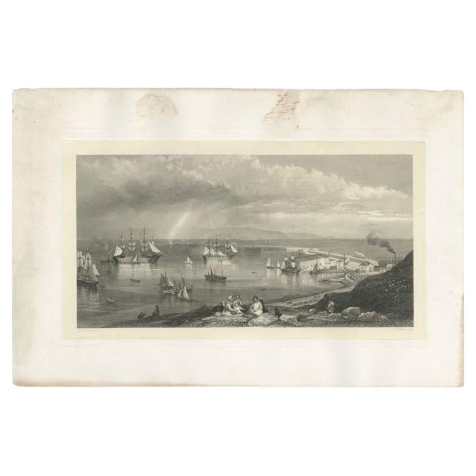 Antique Maritime Print by Prior, circa 1860