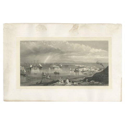 Antique Maritime Print by Prior, circa 1860
