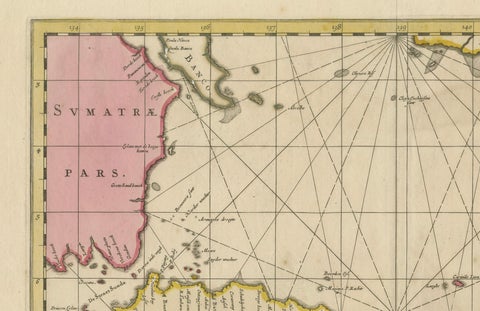Antique Map of Java, Sumatra & Borneo, Dutch East Indies Sea Chart c.1700, close-up 6